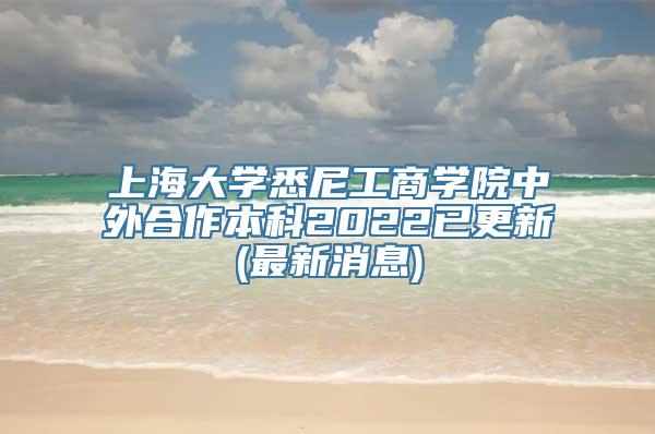 上海大学悉尼工商学院中外合作本科2022已更新(最新消息)