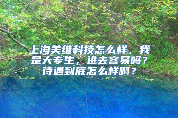 上海美维科技怎么样，我是大专生，进去容易吗？待遇到底怎么样啊？