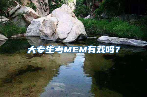 大专生考MEM有戏吗？