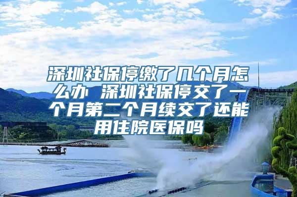 深圳社保停缴了几个月怎么办 深圳社保停交了一个月第二个月续交了还能用住院医保吗