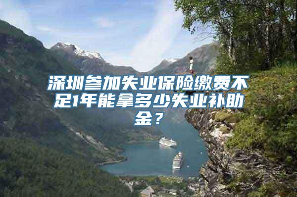 深圳参加失业保险缴费不足1年能拿多少失业补助金？