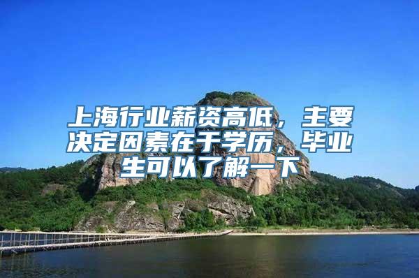 上海行业薪资高低，主要决定因素在于学历，毕业生可以了解一下