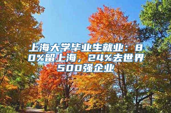 上海大学毕业生就业：80%留上海，24%去世界500强企业