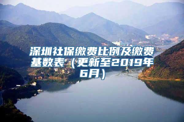 深圳社保缴费比例及缴费基数表（更新至2019年6月）