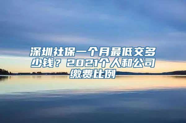 深圳社保一个月最低交多少钱？2021个人和公司缴费比例