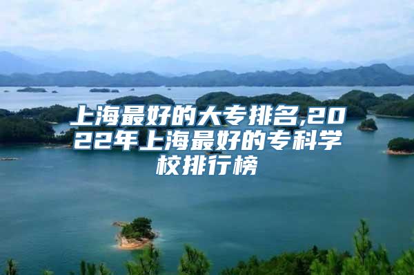 上海最好的大专排名,2022年上海最好的专科学校排行榜