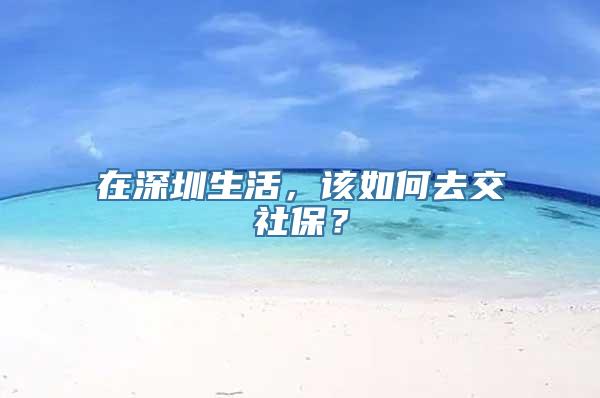 在深圳生活，该如何去交社保？