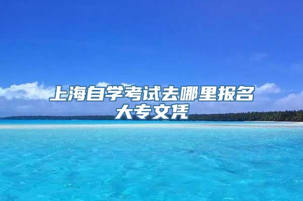 上海自学考试去哪里报名大专文凭