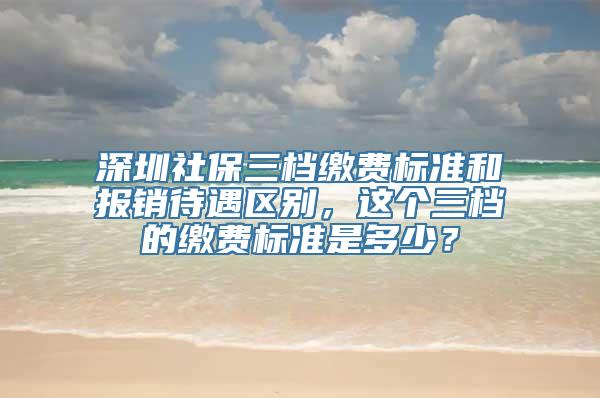 深圳社保三档缴费标准和报销待遇区别，这个三档的缴费标准是多少？