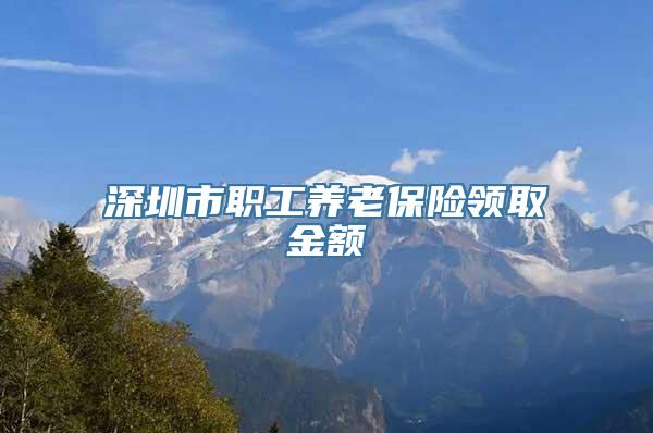 深圳市职工养老保险领取金额