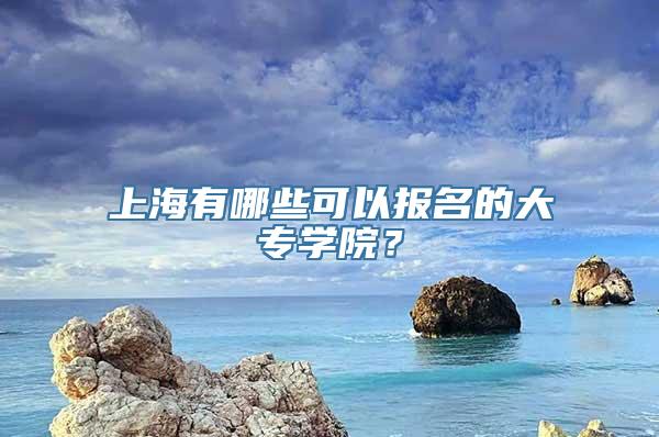 上海有哪些可以报名的大专学院？