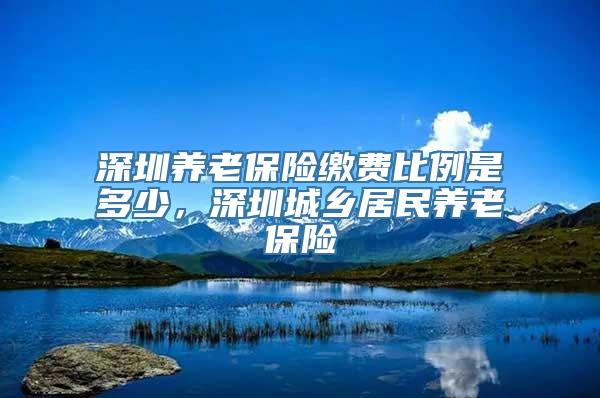 深圳养老保险缴费比例是多少，深圳城乡居民养老保险