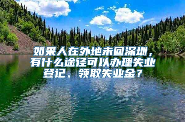 如果人在外地未回深圳，有什么途径可以办理失业登记、领取失业金？