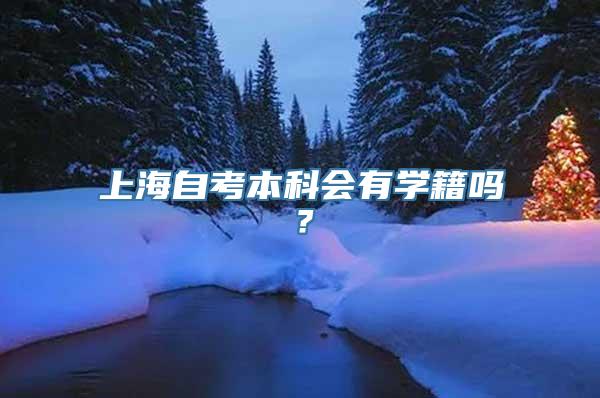 上海自考本科会有学籍吗？