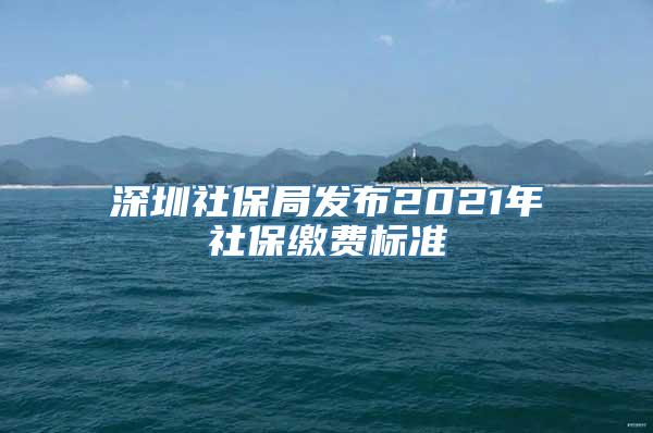 深圳社保局发布2021年社保缴费标准