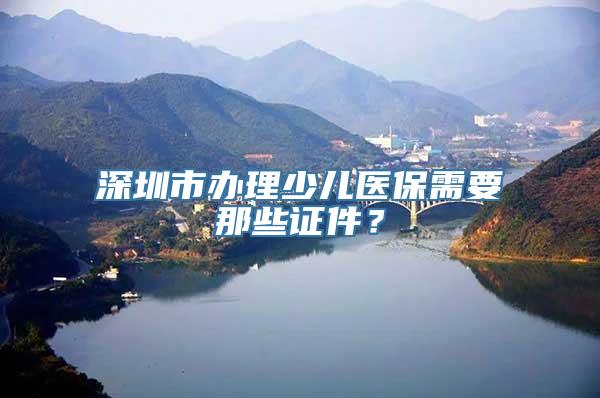 深圳市办理少儿医保需要那些证件？