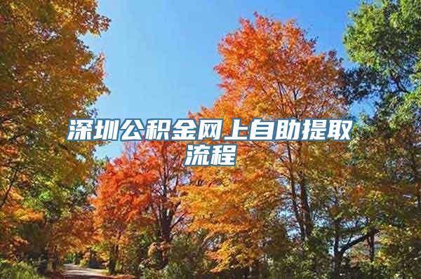 深圳公积金网上自助提取流程