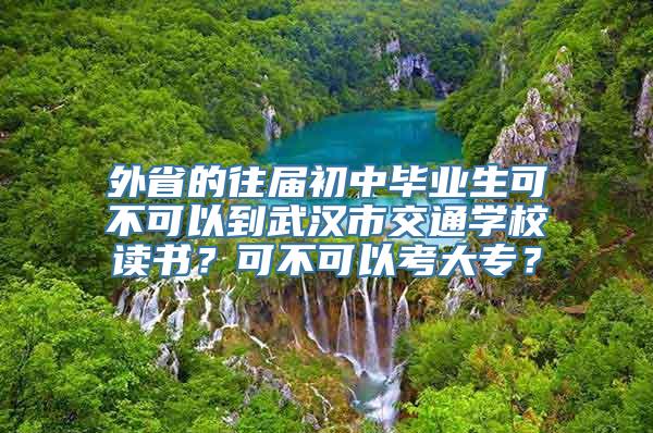 外省的往届初中毕业生可不可以到武汉市交通学校读书？可不可以考大专？