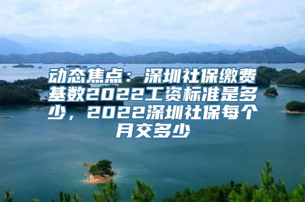 动态焦点：深圳社保缴费基数2022工资标准是多少，2022深圳社保每个月交多少