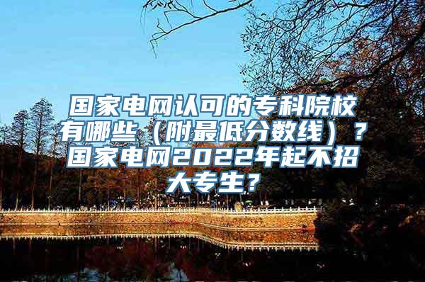 国家电网认可的专科院校有哪些（附最低分数线）？国家电网2022年起不招大专生？