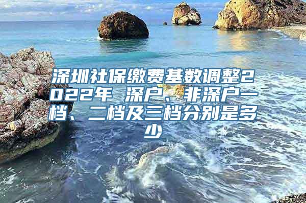 深圳社保缴费基数调整2022年 深户、非深户一档、二档及三档分别是多少