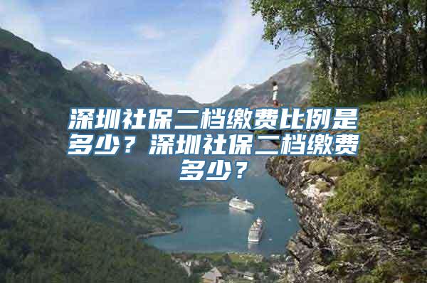 深圳社保二档缴费比例是多少？深圳社保二档缴费多少？