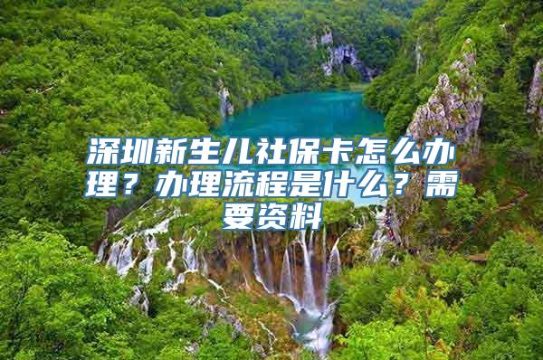 深圳新生儿社保卡怎么办理？办理流程是什么？需要资料