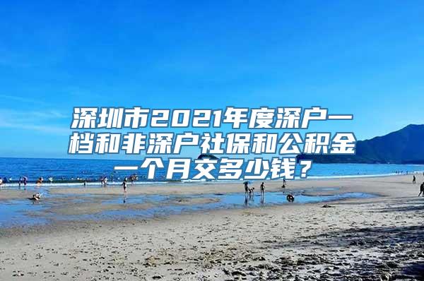 深圳市2021年度深户一档和非深户社保和公积金一个月交多少钱？