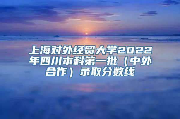 上海对外经贸大学2022年四川本科第一批（中外合作）录取分数线