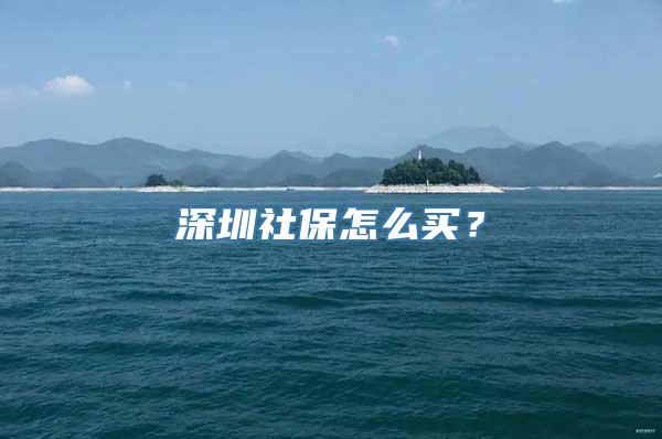 深圳社保怎么买？