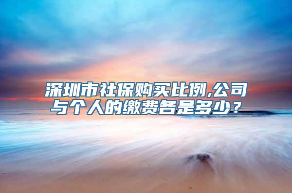 深圳市社保购买比例,公司与个人的缴费各是多少？