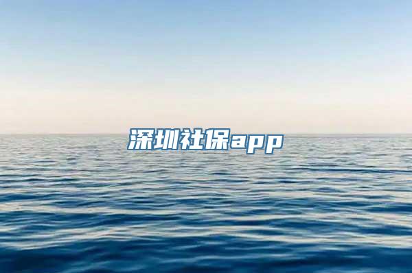 深圳社保app