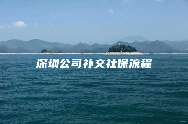 深圳公司补交社保流程