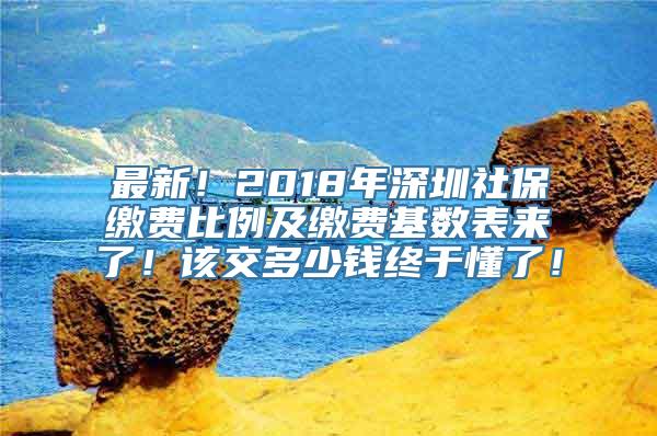 最新！2018年深圳社保缴费比例及缴费基数表来了！该交多少钱终于懂了！