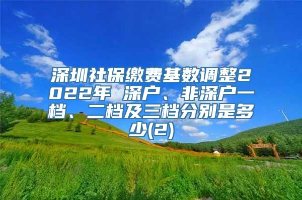 深圳社保缴费基数调整2022年 深户、非深户一档、二档及三档分别是多少(2)