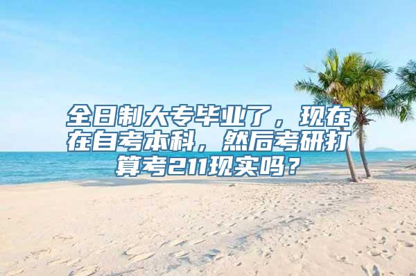 全日制大专毕业了，现在在自考本科，然后考研打算考211现实吗？