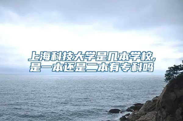 上海科技大学是几本学校,是一本还是二本有专科吗