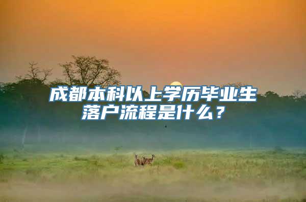 成都本科以上学历毕业生落户流程是什么？