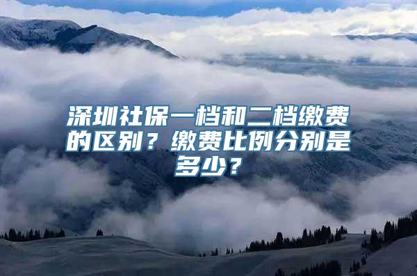 深圳社保一档和二档缴费的区别？缴费比例分别是多少？