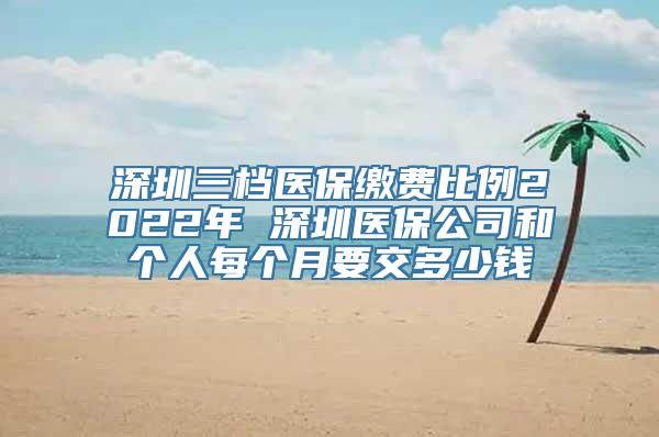 深圳三档医保缴费比例2022年 深圳医保公司和个人每个月要交多少钱