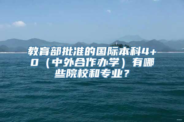 教育部批准的国际本科4+0（中外合作办学）有哪些院校和专业？