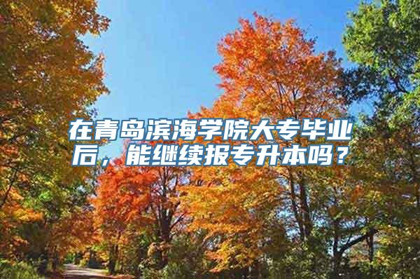 在青岛滨海学院大专毕业后，能继续报专升本吗？