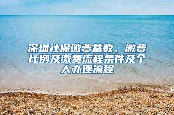 深圳社保缴费基数、缴费比例及缴费流程条件及个人办理流程