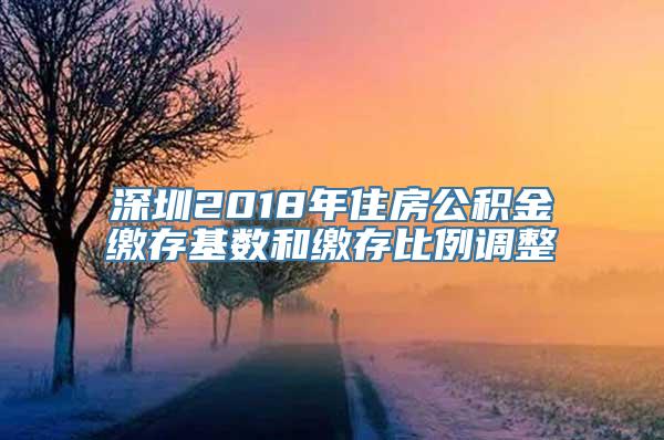 深圳2018年住房公积金缴存基数和缴存比例调整