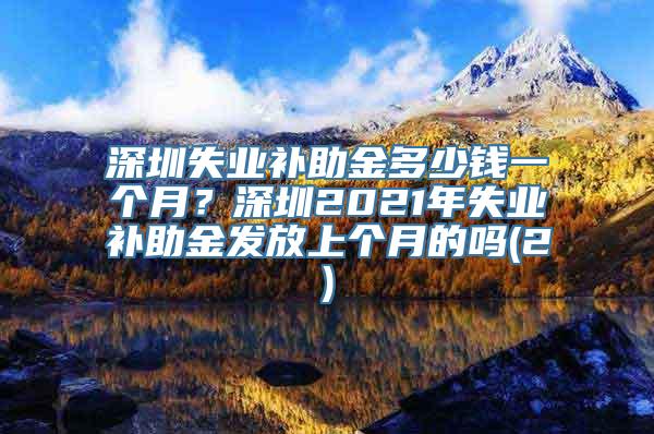 深圳失业补助金多少钱一个月？深圳2021年失业补助金发放上个月的吗(2)