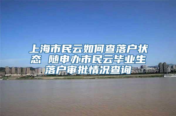 上海市民云如何查落户状态 随申办市民云毕业生落户审批情况查询