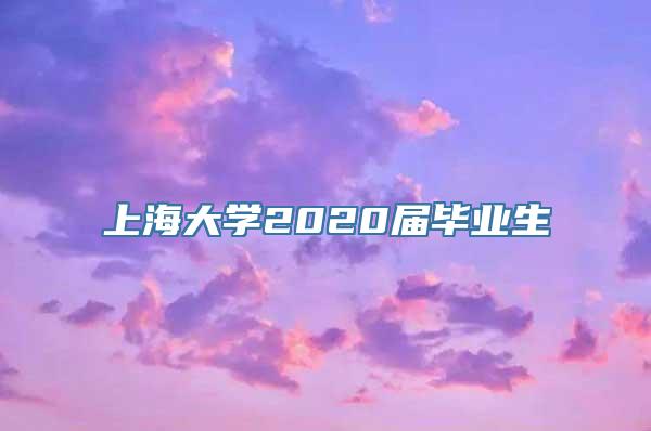 上海大学2020届毕业生