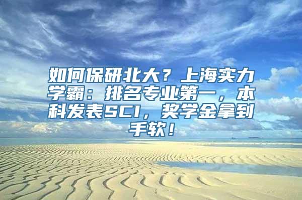 如何保研北大？上海实力学霸：排名专业第一，本科发表SCI，奖学金拿到手软！