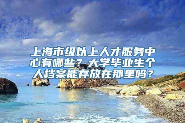 上海市级以上人才服务中心有哪些？大学毕业生个人档案能存放在那里吗？