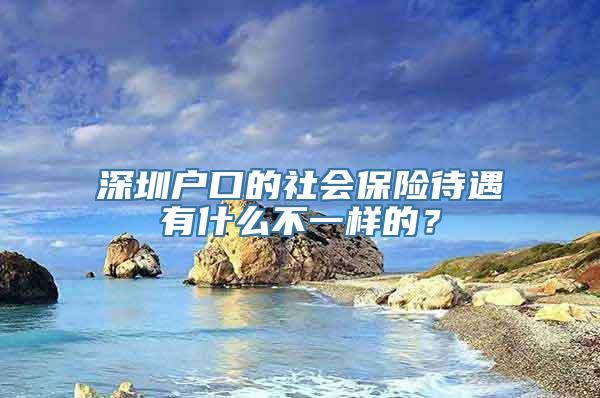 深圳户口的社会保险待遇有什么不一样的？